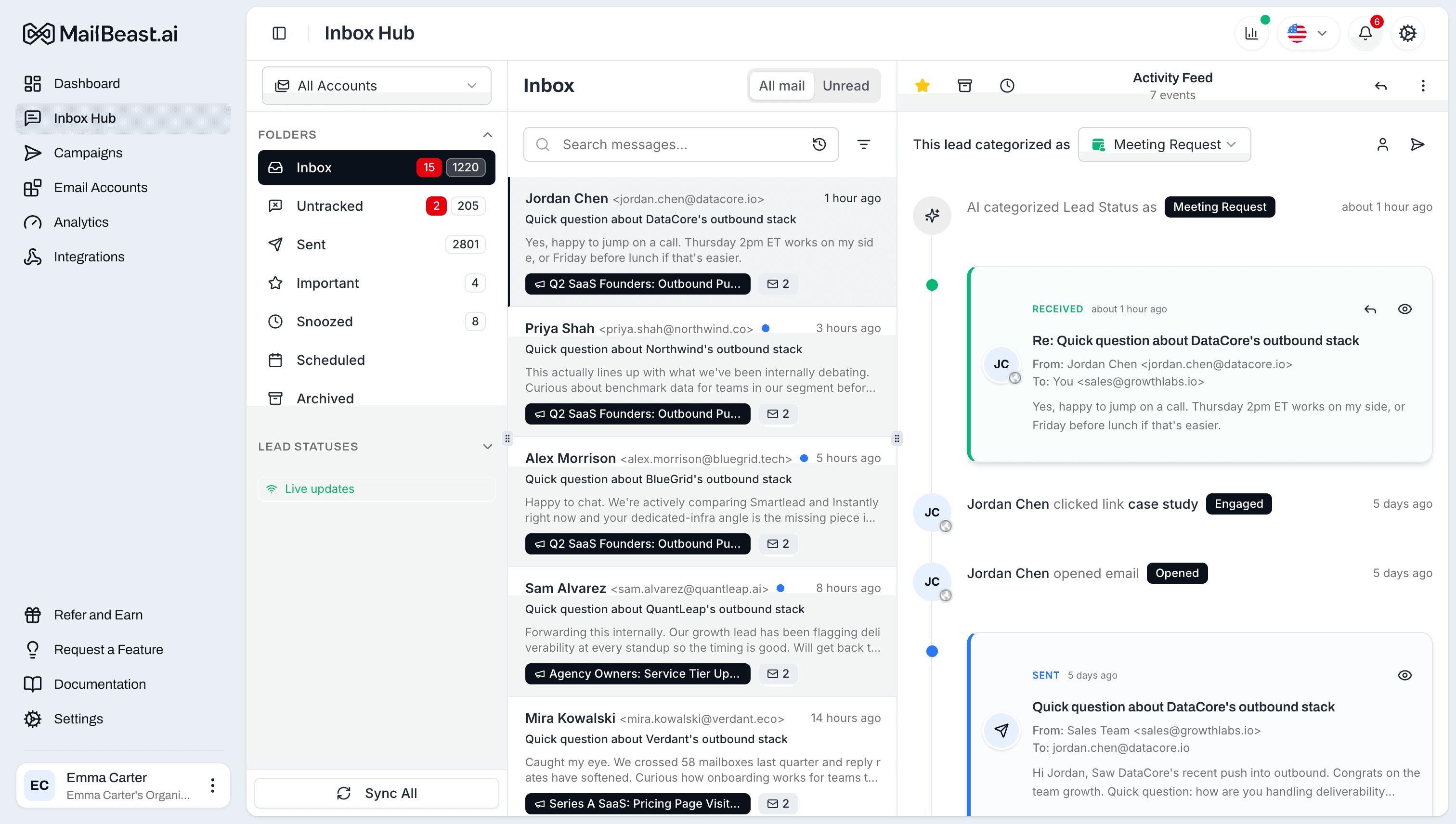 MailBeast — Unified Inbox Hub