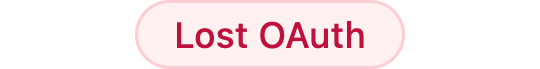 Lost OAuth