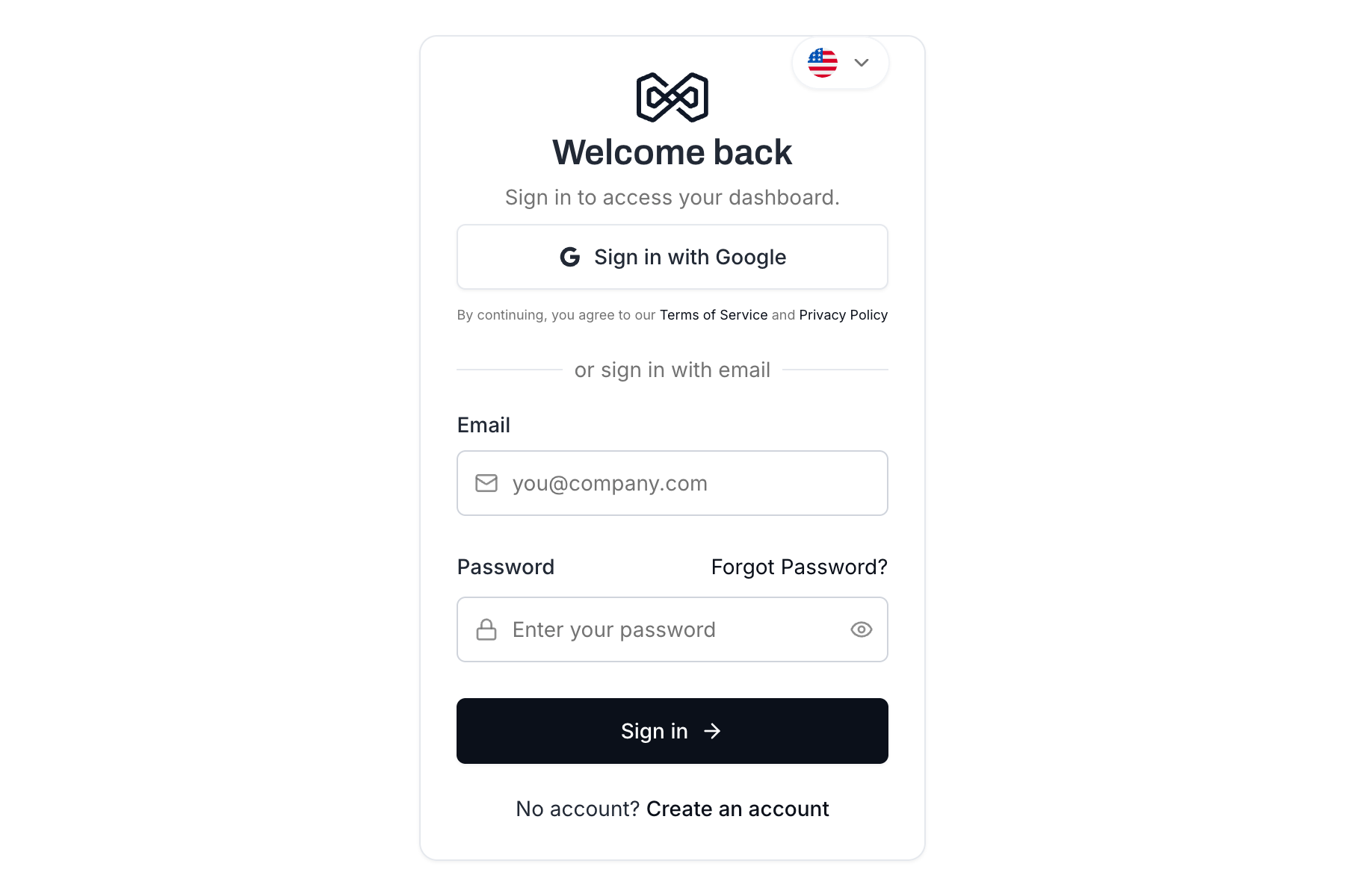 Login page with "Forgot Password?" link highlighted